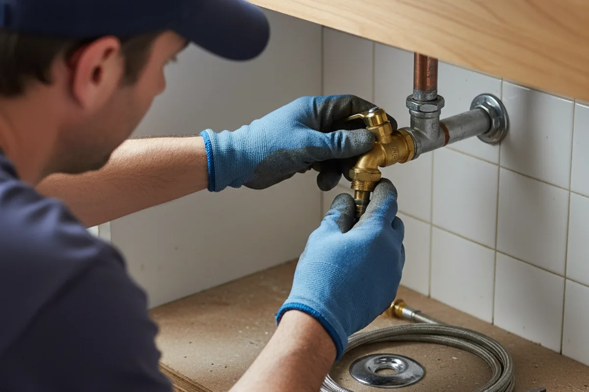 Shutoff valve and fitting work during Emergency Plumbing in Riverside